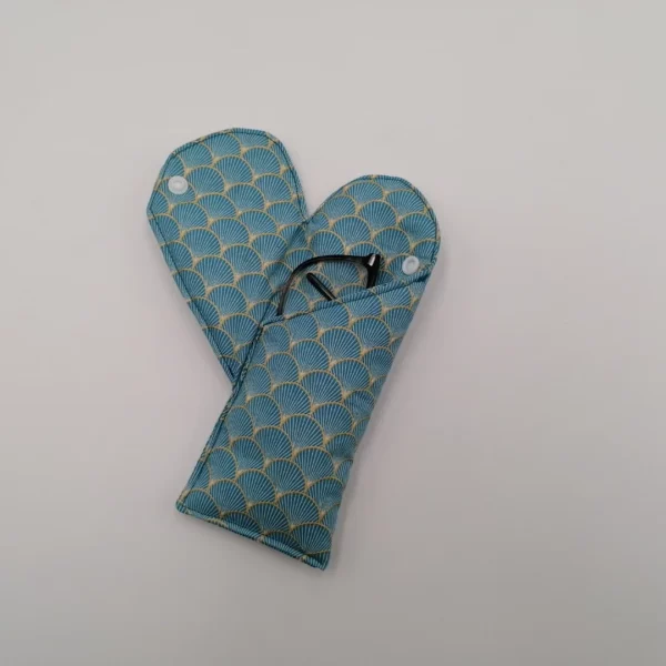 Etui lunettes - Eventail jap bleu – Image 2