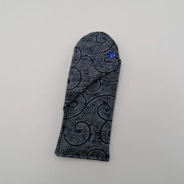 Etui lunettes - Arabesque bleu marine