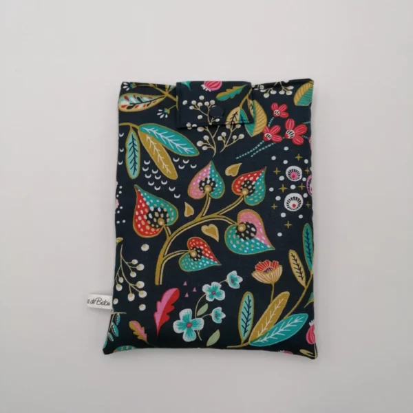 Pochette Livre de Poche - Fleurs fond bleu marine