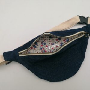 Banane basique - Jeans bleu foncé / Fleurs vintage