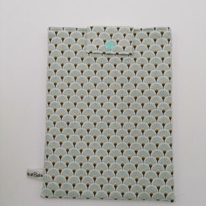 Pochette livre de poche - Eventail vert eau