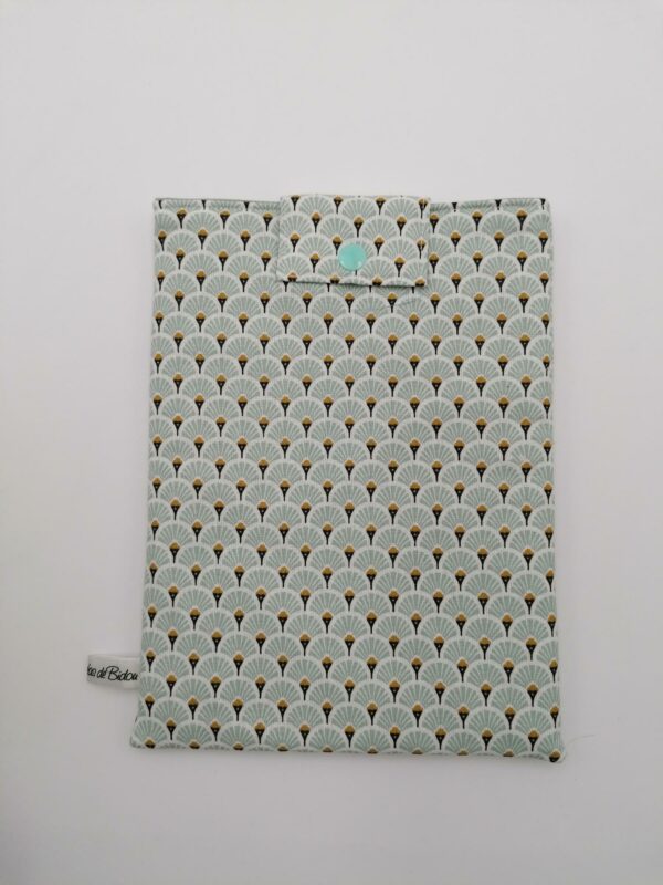 Pochette livre de poche - Eventail vert eau