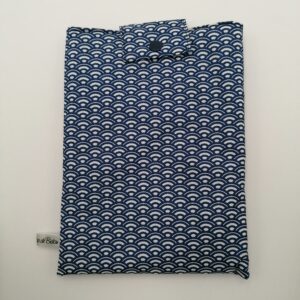 Pochette livre de poche - Mini éventail bleu marine