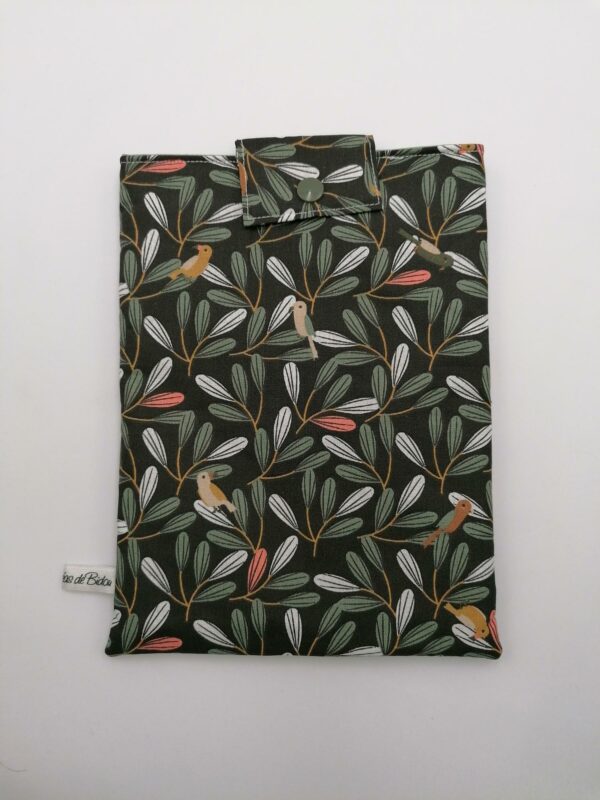 Pochette livre de poche - Perruche sur feuille