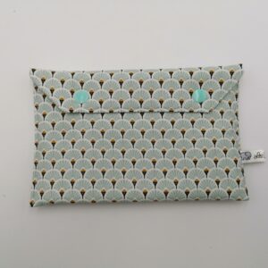 Pochette - Eventail vert eau