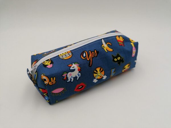 Trousse école - Smiley bleu