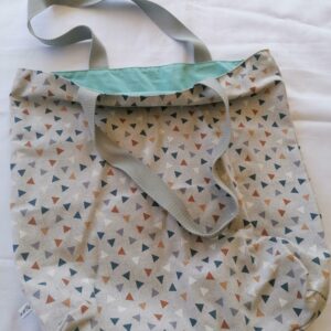 Tote bag - Triangle / vert eau