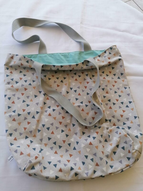 Tote bag - Triangle / vert eau