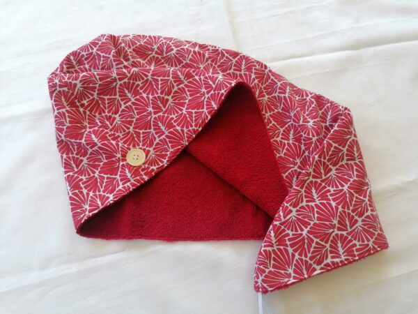 Serviette cheveux - Antibes rouge / rouge