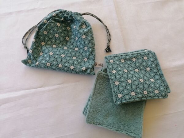 Pochon 7 lingettes - Stone bleu / bleu jeans