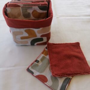 Panier 10 lingettes - Année 60 / cuivre
