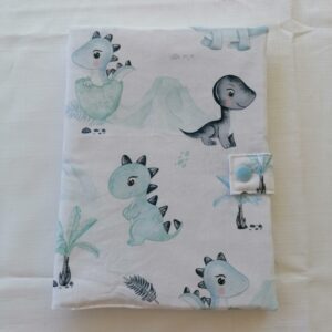 Carnet santé - Dinosaures bleu ciel