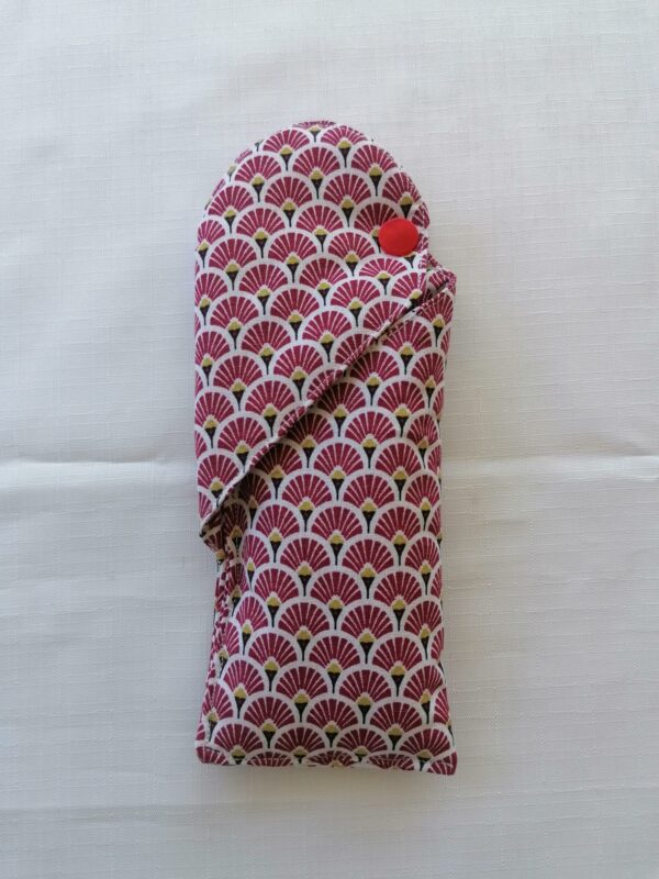 Etui à lunettes - Eventail bordeaux
