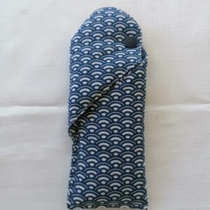 Etui à lunettes - Mini éventail bleu marine