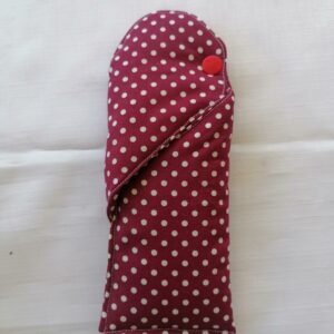 Etui à lunettes - Pois bordeaux