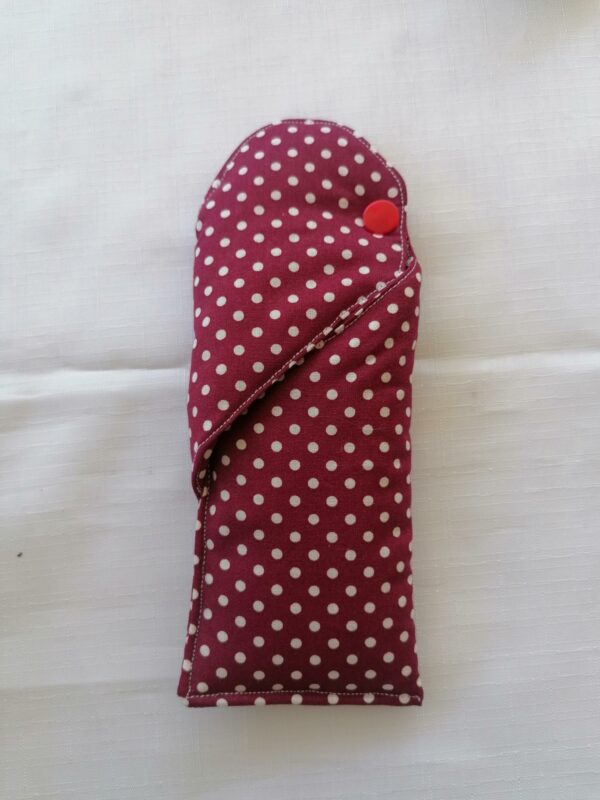 Etui à lunettes - Pois bordeaux