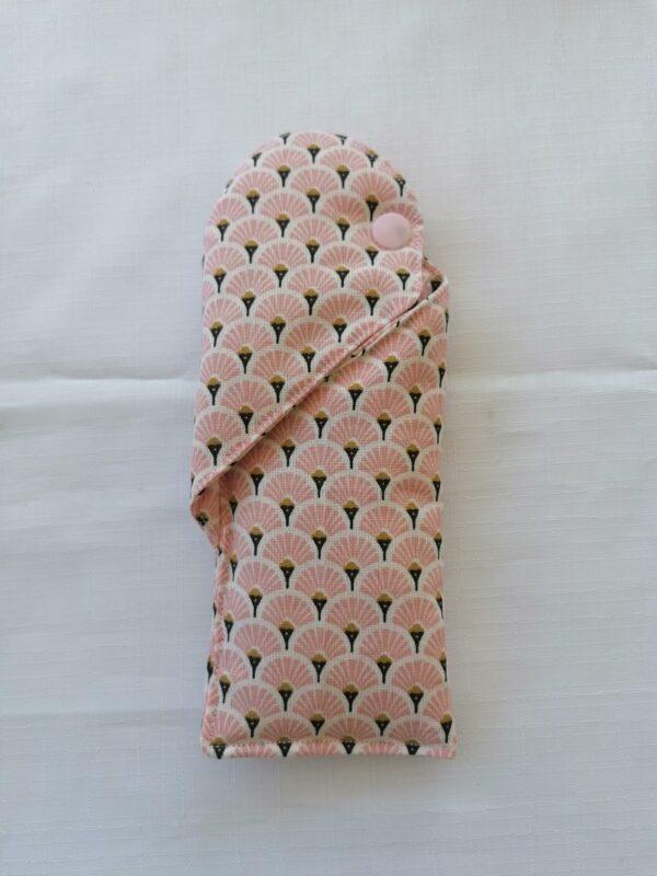 Etui à lunettes - Eventail rose
