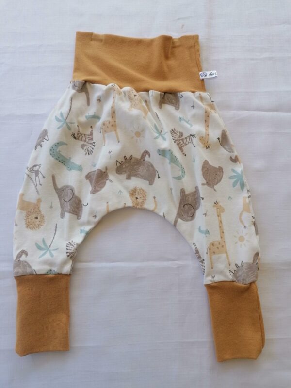 Sarouel 12 mois - Animaux beige / Jaune