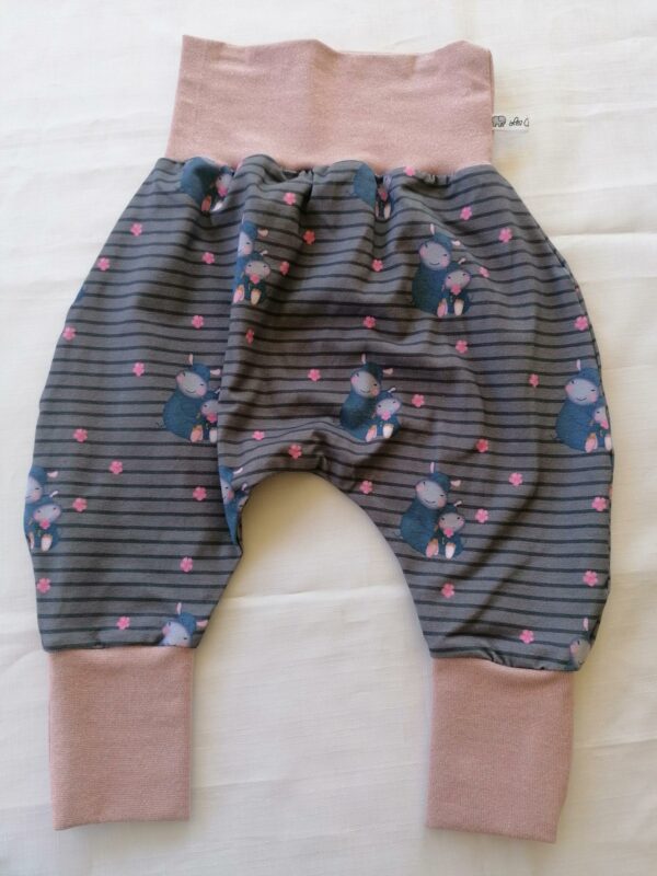 Sarouel 24 mois - Hippo / Rose paillette