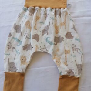 Sarouel 24 mois - Animaux beige / jaune