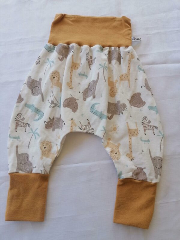 Sarouel 24 mois - Animaux beige / jaune