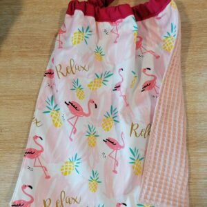 Serviette bavoir - Flamant rose / rose clair