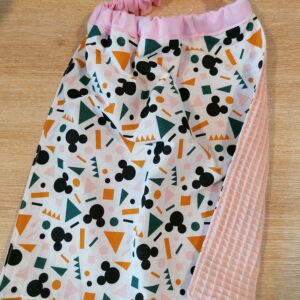 Serviette bavoir - Minnie / Rose clair