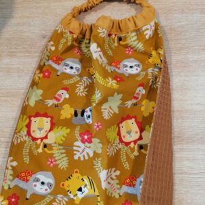Serviette bavoir - Jungle jaune / moutarde