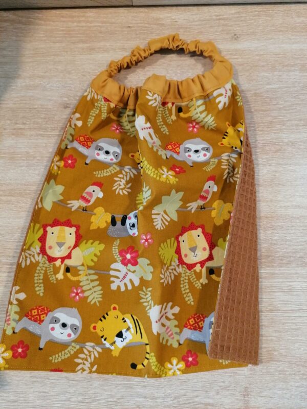 Serviette bavoir - Jungle jaune / moutarde