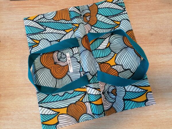 Sac tarte - Wax bleu jaune