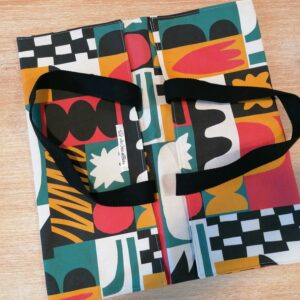 Sac tarte - Wax noir vert rouge jaune