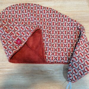 Serviette cheveux - Eugène rouge / cuivre
