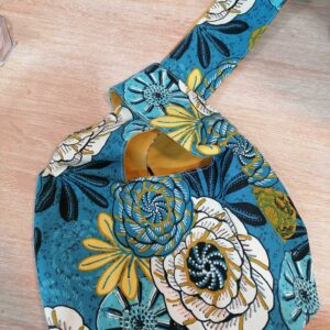 Sac Tokyo Fleurs bleu jaune