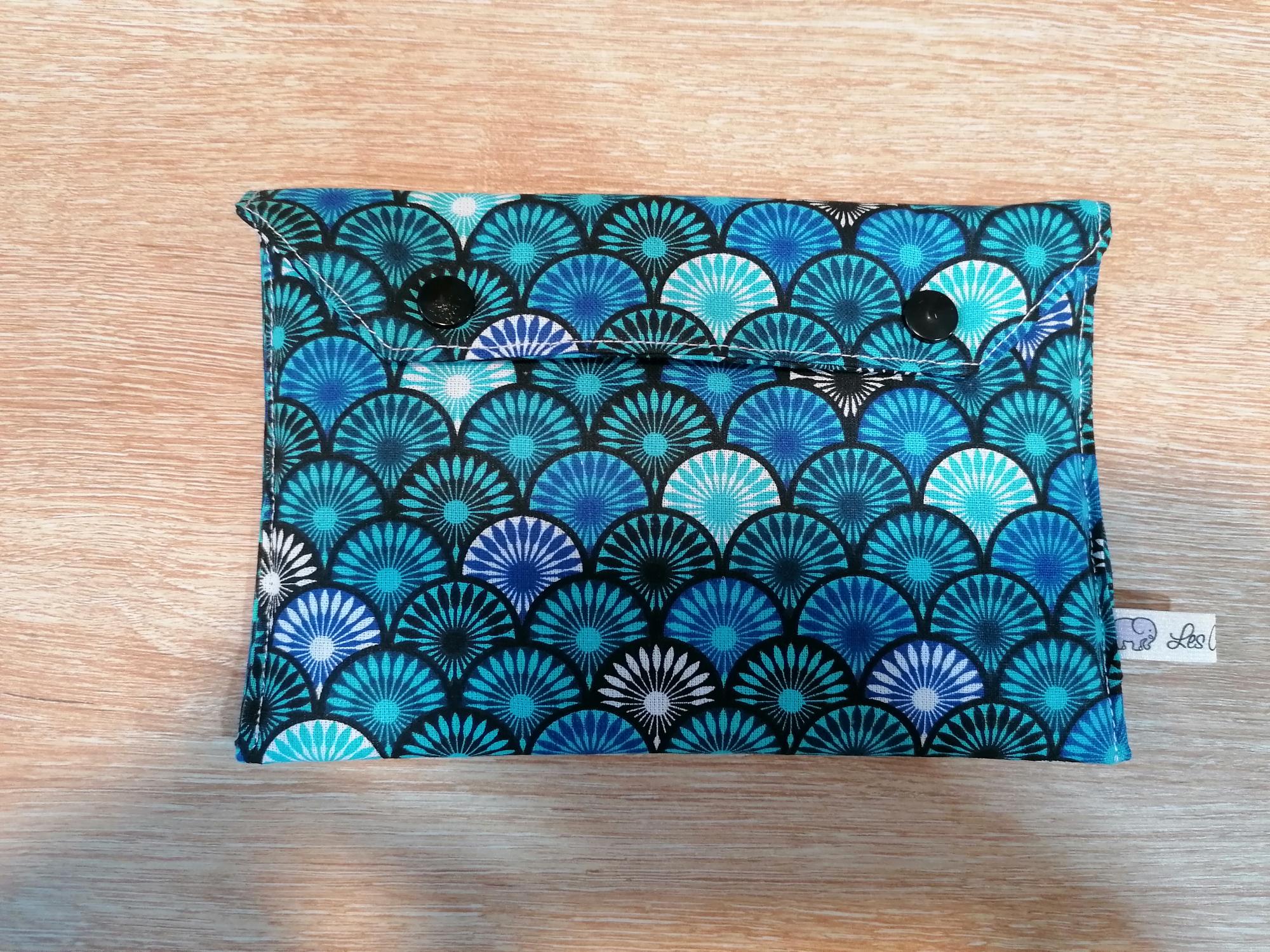 Pochette - Eventail Sonia bleu