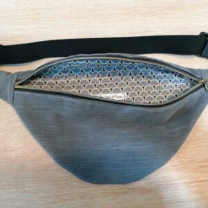 Banane basique - Jeans gris / Eventail gris