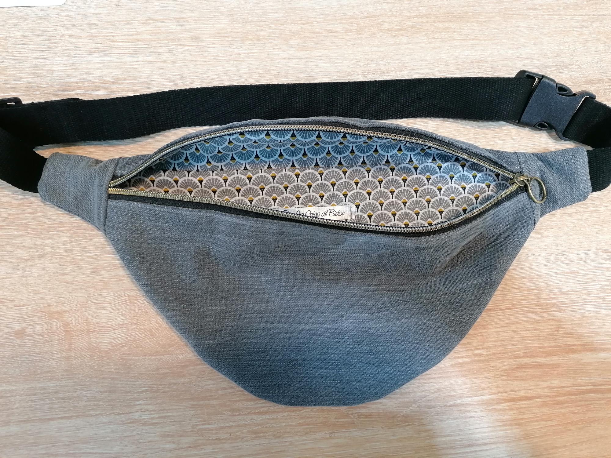 Banane basique - Jeans gris / Eventail gris