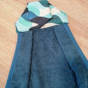 Essuie mains - Vague / bleu jeans