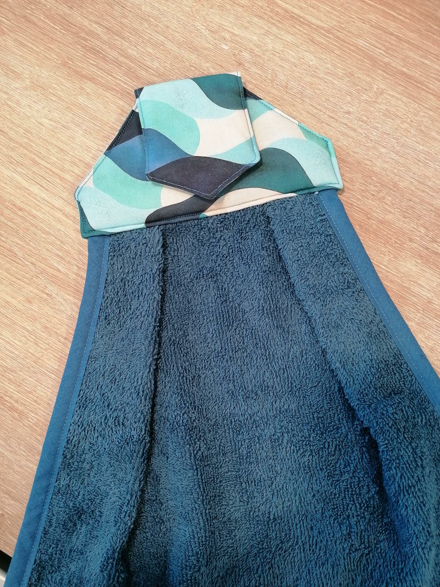 Essuie mains - Vague / bleu jeans