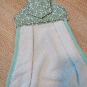 Essuie mains - Antibes vert eau / blanc