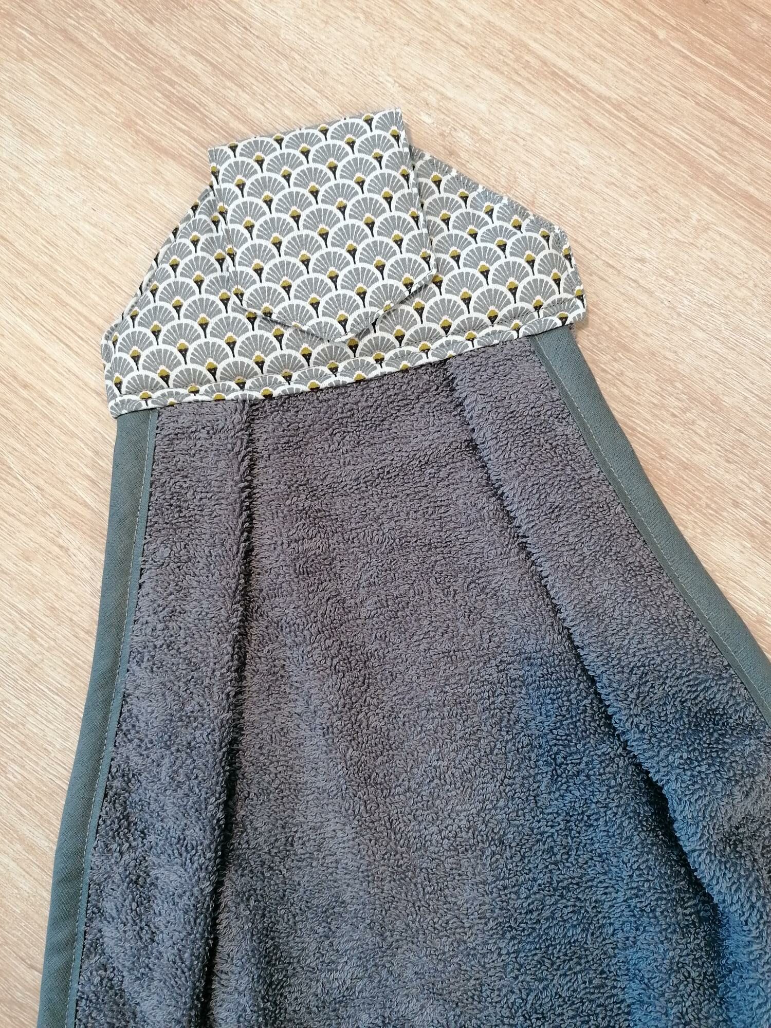 Essuie mains - Eventail gris / gris