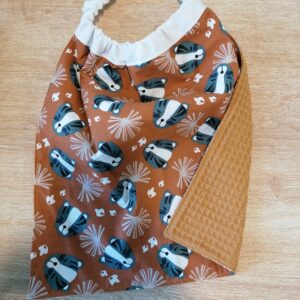 Serviette bavoir - Tigre / camel