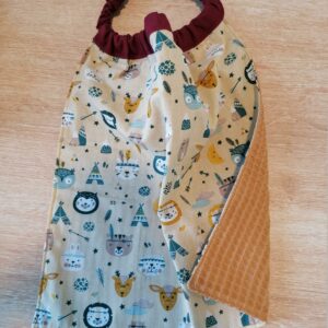 Serviette bavoir - Animaux indien jaune / camel