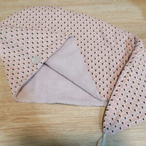 Serviette cheveux - Eventail Rose / rose