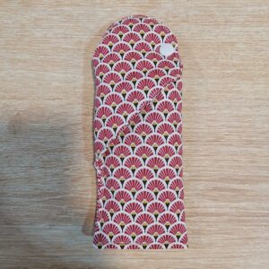 Etui à lunettes - Eventail bordeaux