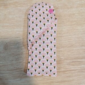Etui à lunettes - Eventail rose