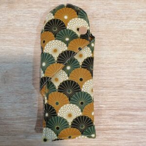 Etui à lunettes - Eventail marron vert