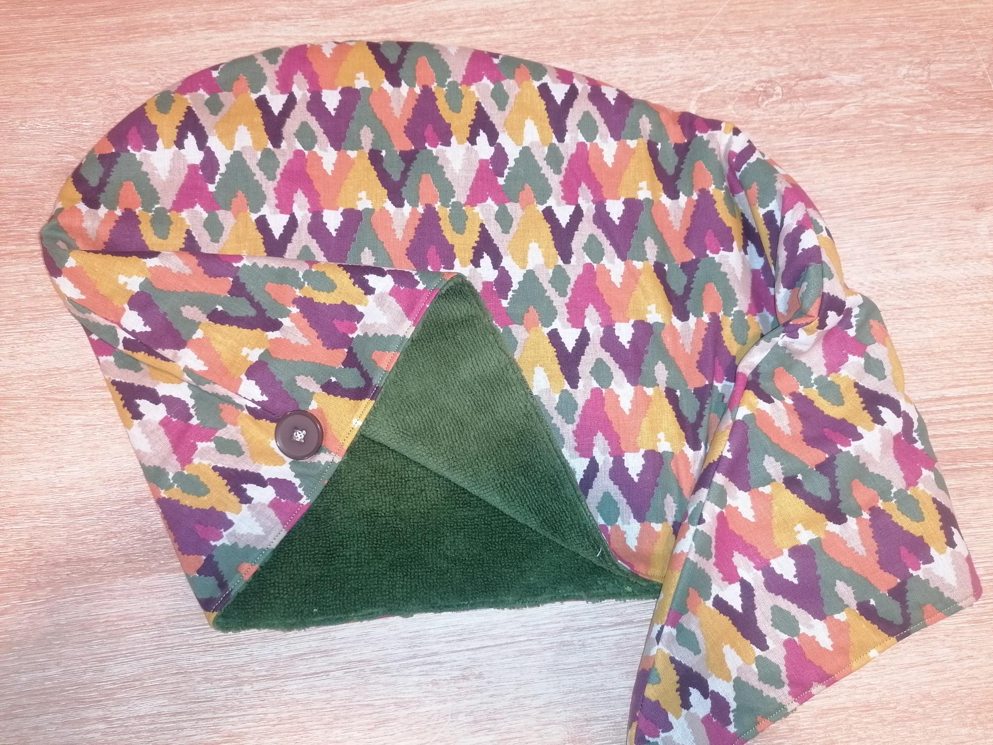 Serviette cheveux - Maya multi violet / vert