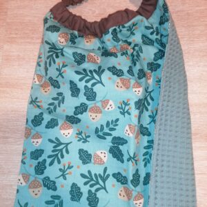 Serviette bavoir - Glands / vert eau