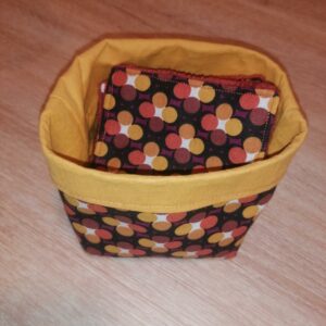 Panier 10 lingettes - Rond / cuivre