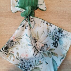 Doudou éléphant - Savane vert / vert